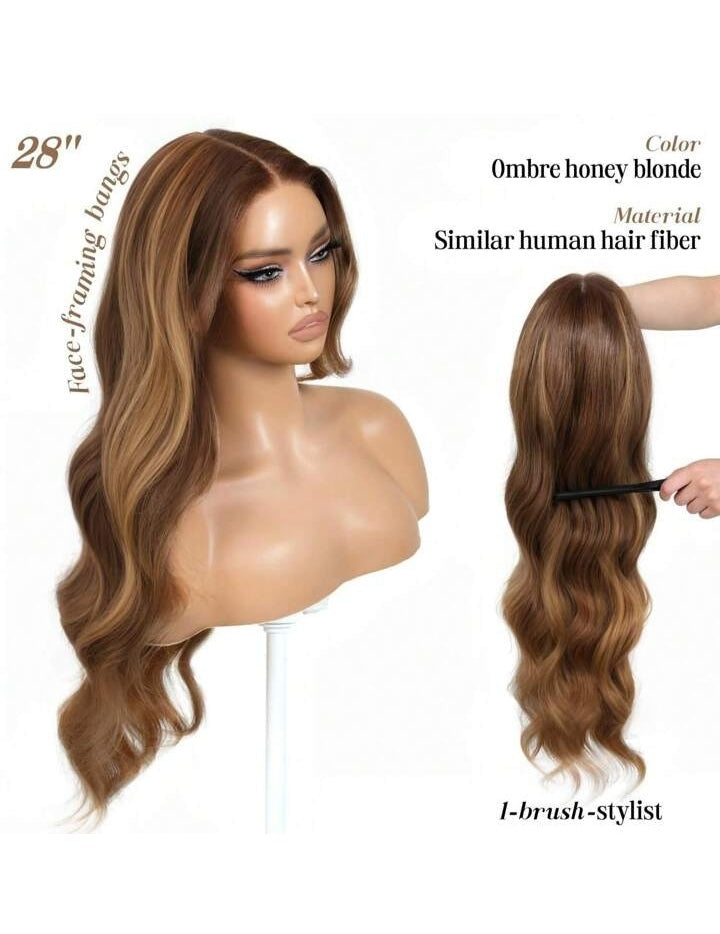 Body Wave Lace Front Wig human blend wig