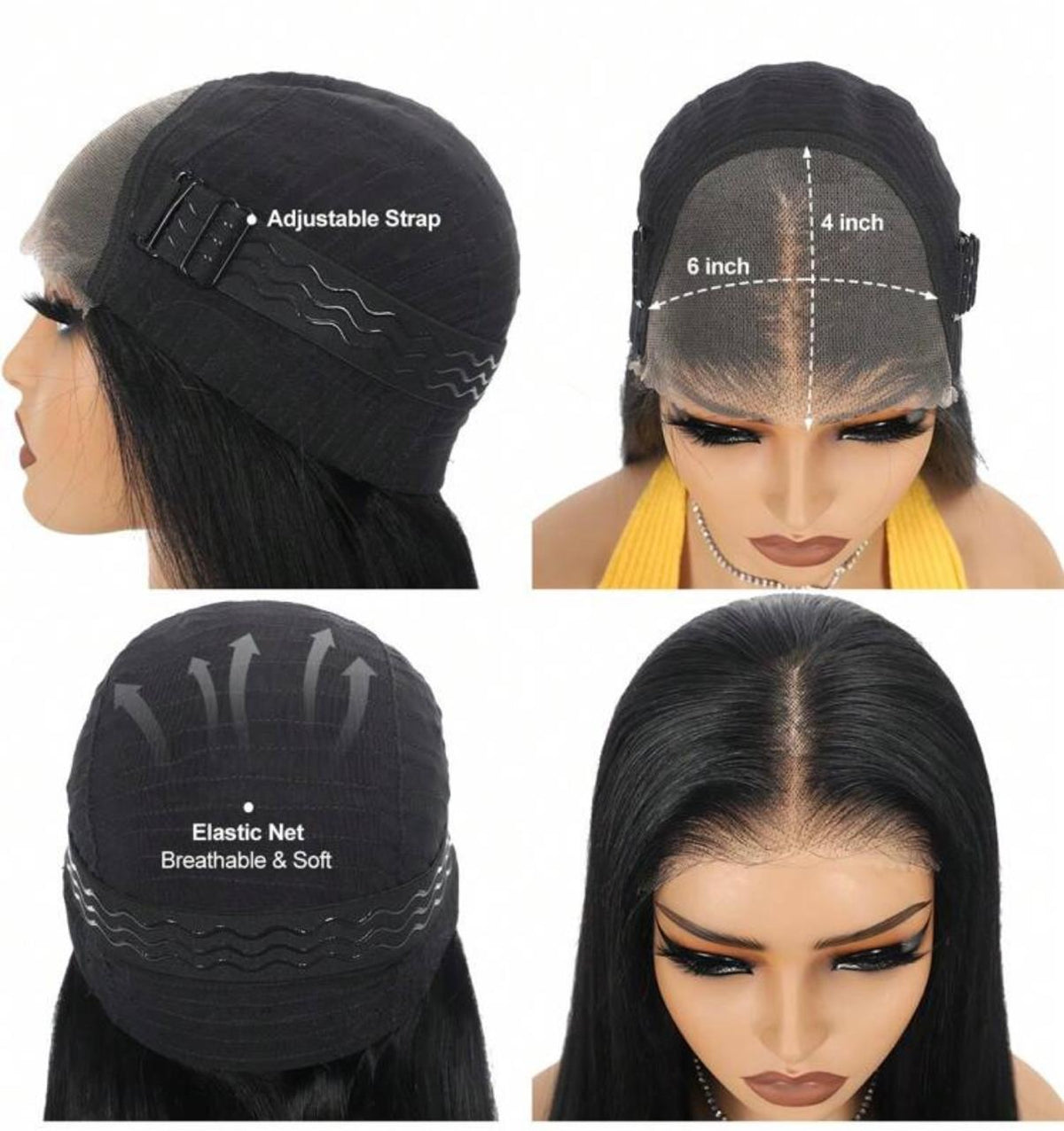 Gloria Straight Wig(human blend) high quality